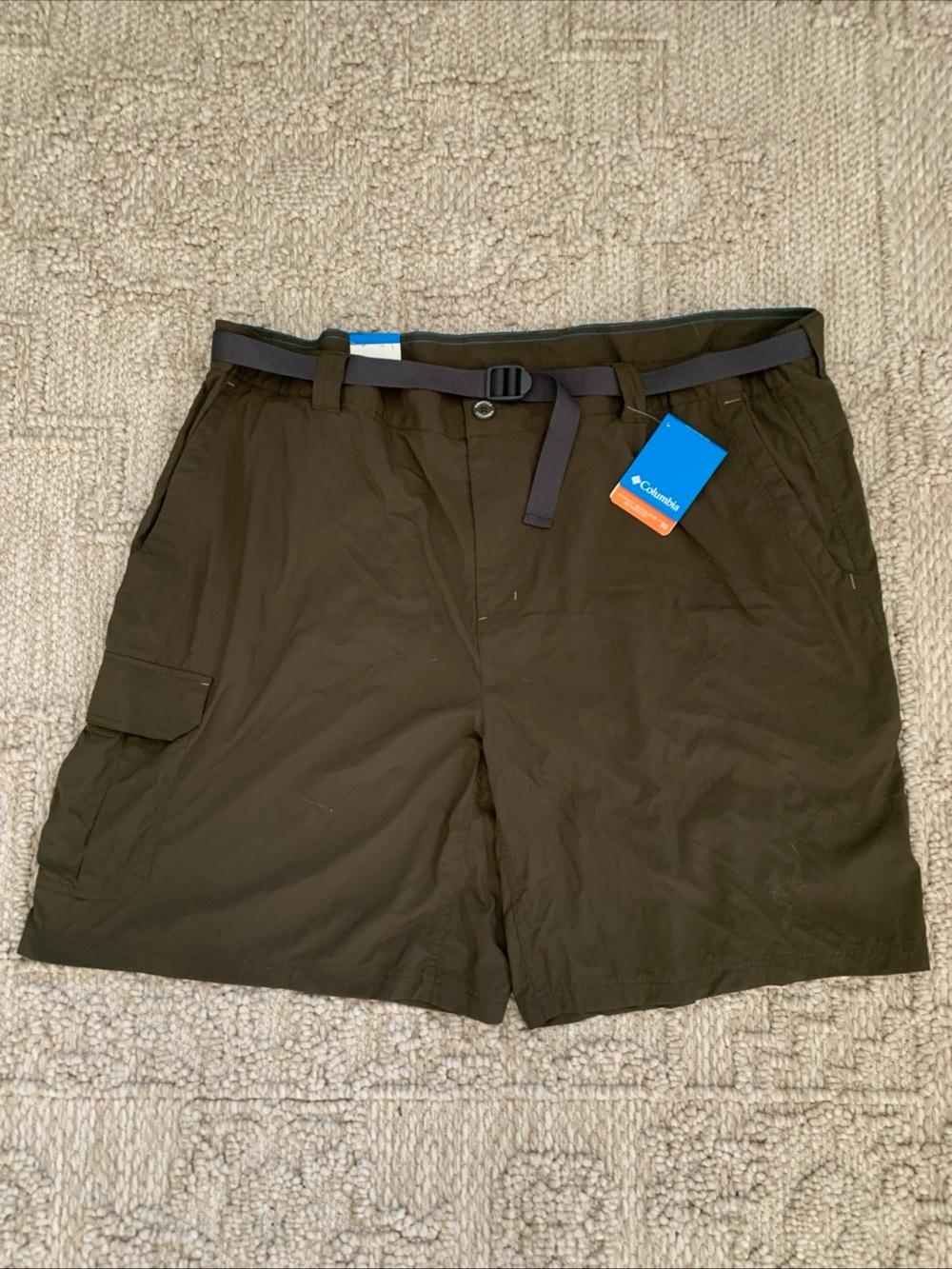 Columbia Men's Olive Green Outdoor Shorts Sz 3X  Belted NEW